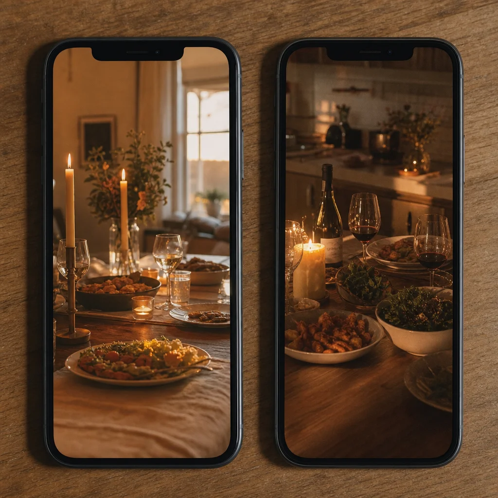 Couple maintaining non sexual intimacy through a shared video call ritual