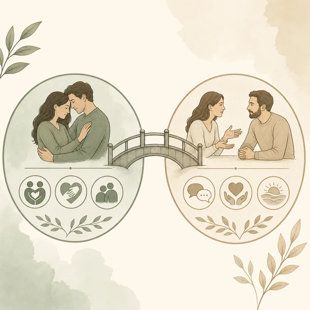 diagram comparing EFT and Gottman Method approaches in intimacy therapy
