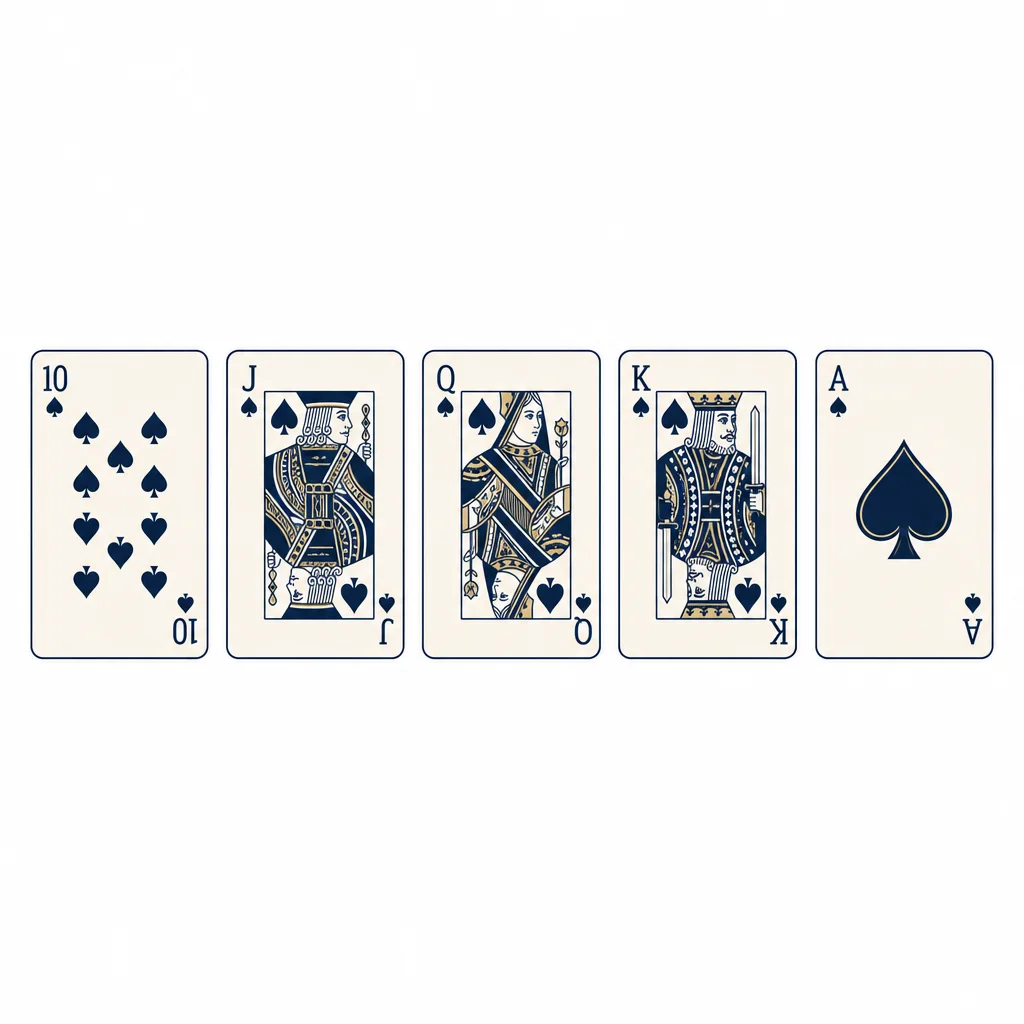 Diagram of poker hands straight sequences from ace-low to ace-high