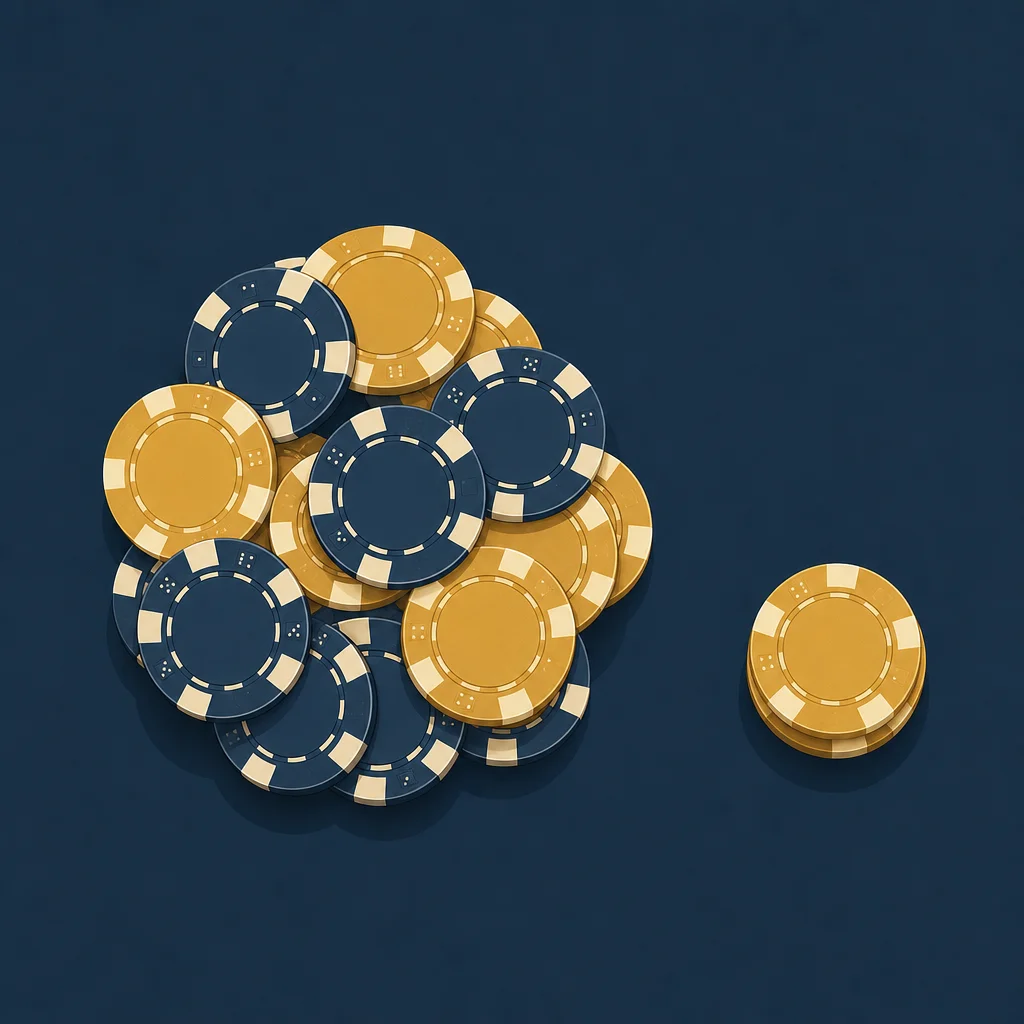 poker term rake shown as a portion removed from a chip pot