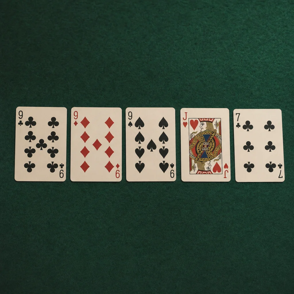 Three of a Kind (Trips and Sets): Rules and Ranking
