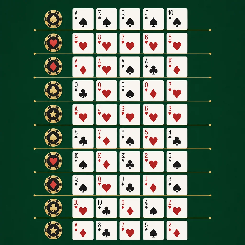 Texas Hold'em Hands: Full Ranking Order From High Card Up